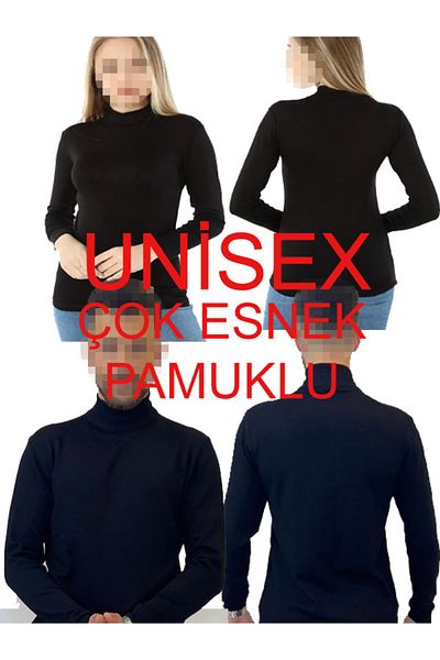 AŞAR MODA TEKSTİL Унисекс боди с дълъг ръкав - полуполо, повдигнато
