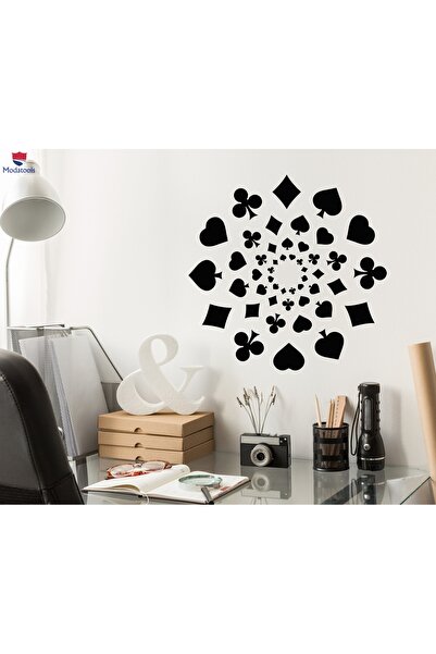 Modatools Oyun Bölgesi Duvar Sticker Oyun Kartı Poker Kumar Kumarbaz Oyun Odası Çıkartmaları