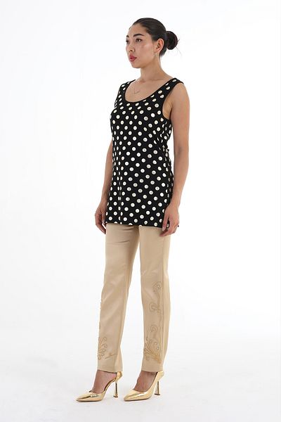 Balizza Polka Dot Patterned Tunic Blouse