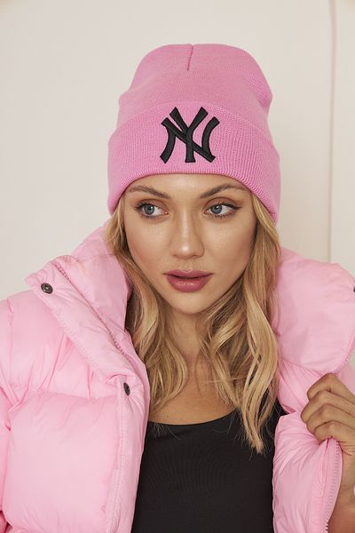 Eke Tekstil Pink Unisex Nylon Embroidery Detailed Soft Textured Knitwear Beret