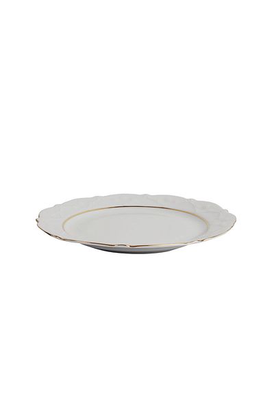 Porland Queen Gold Gilded Flat Plate 21 cm - One Piece