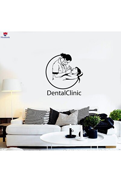 Modatools Ofis Çalışma Odası Sticker Duvar Sticker Diş Kliniği Diş Hekimi Diş...