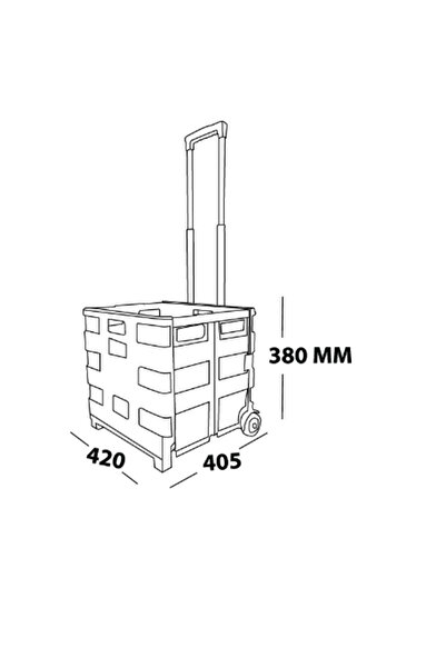 CAMPOUT KATLANIR TEKERLEKLİ KAMP KASASI SİYAH