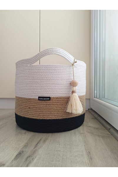 karelim home Çok Amaçlı X-large Düzenleyici Hasır Organizer,saksılık,kirli Se...