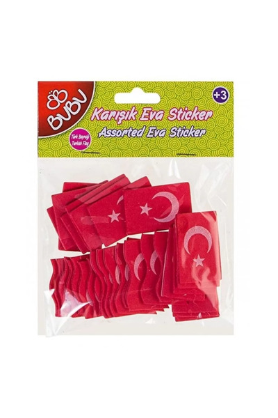 Bubu Mixed Eva Sticker Flag -St0015
