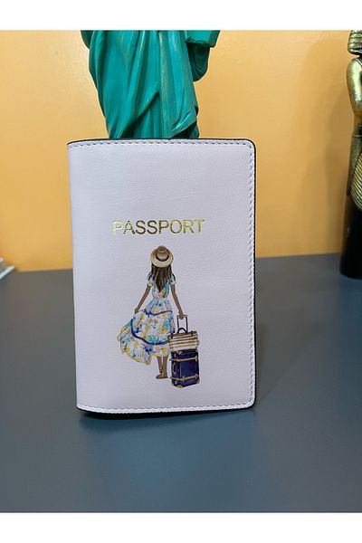 Seyahataksesuar Cartoon themed leather passport cover