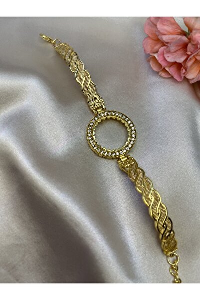 VELİT VOLA Half Gold Frame Handcuff Bracelet