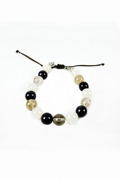 İyi Uyku سوار نوم من الحجر الطبيعي (حجر القمر، كوارتز سموكي، جمشت)