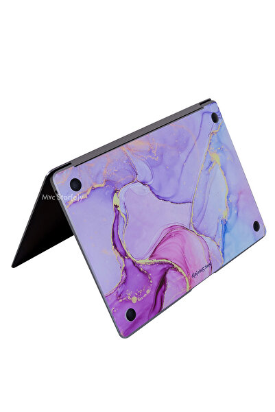 Mcstorey Macbook Air M1 Kılıf 13inç Yapıştırma Sticker A2337 Ile Uyumlu Kaplama Laptop Koruyucu Marble14