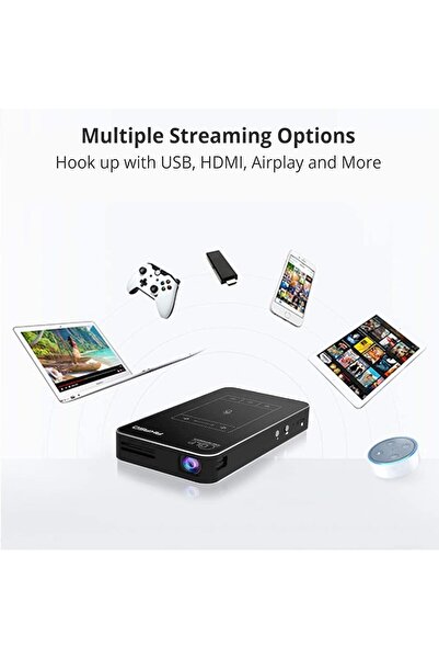 AKASO WT50 Mini Cep Pico Projektörü, 1080P Film Video