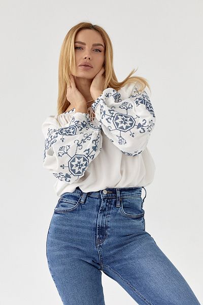 FEMELLE Women's New Season Tasseled Embroidery Cotton Bohemian Blouse