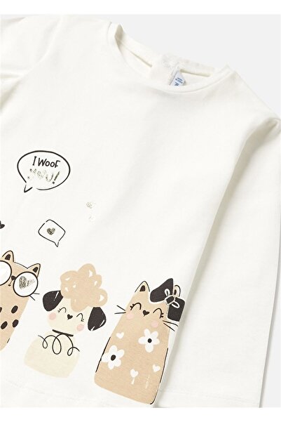 MAYORAL تيشيرت بناتي بأكمام طويلة إكرو 2012