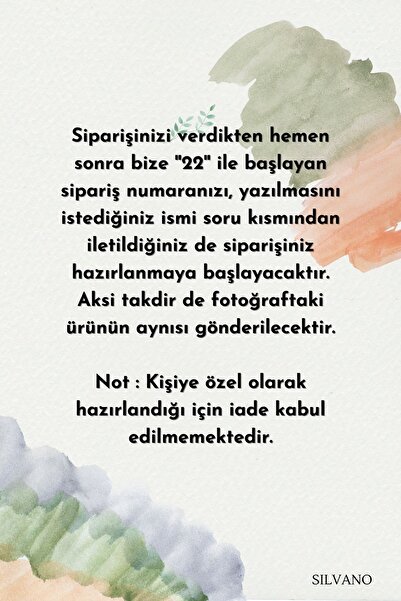 Silvano Jewelry 925 Ayar Gümüş Kişiye Özel Isimli Şans Kolyesi