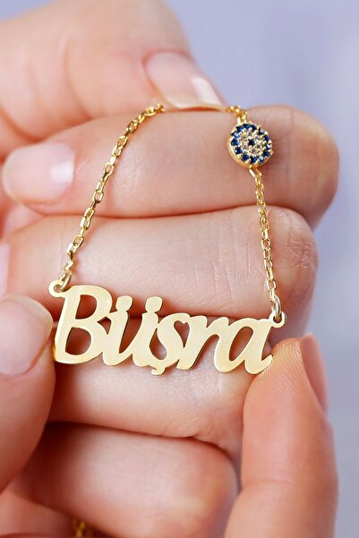 Silvano Jewelry 925 Ayar Gümüş Nazarlı Isimli Kolye