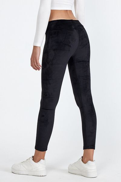 BANEGA Women's Lycra Basic Collecting Velvet Black Tights