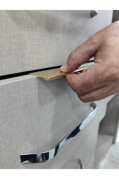 ARON YARİS ( ALTIN ) 15CM ENTEGRE KULP ARKADAN VİDALANIR ÇEKMECE TV ÜNİTE KONSOL ŞİFONYER KAPAK KULP 15CM