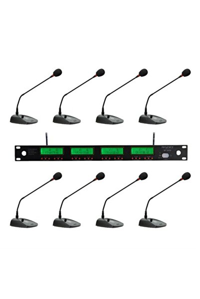 Provoice Mt-8000-8k Kablosuz 8'li Kürsü Masa Mikrofonu