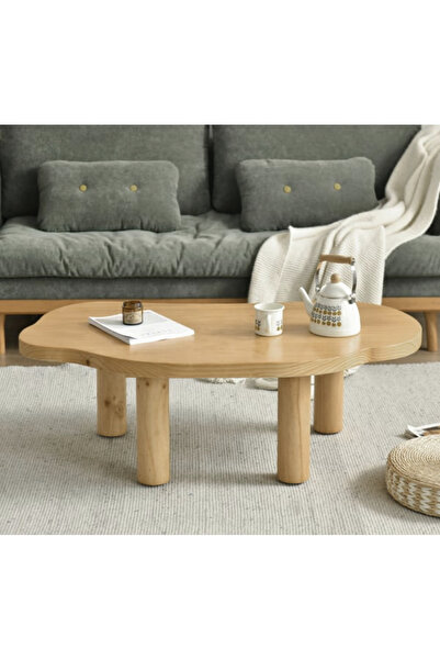 one design Masif Çam Ahşap Sehpa, Doğal Ahşap Orta Sehpa