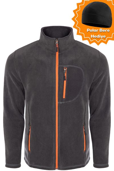 GHASSY CO. Men's Pro Windproof 5-Pocket Outdoor Full Zipper Fleece Jacket