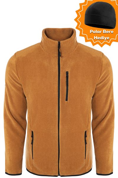 GHASSY CO. Men's Pro Windproof 5-Pocket Outdoor Full Zipper Fleece Jacket