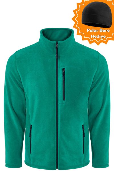 GHASSY CO. Men's Pro Windproof 5-Pocket Outdoor Full Zipper Fleece Jacket