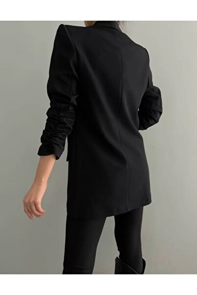 Vibio Kolu Büzgülü Blazer Ceket