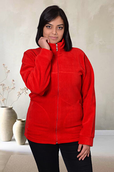 yakamor معطف الصوف الأحمر السميك