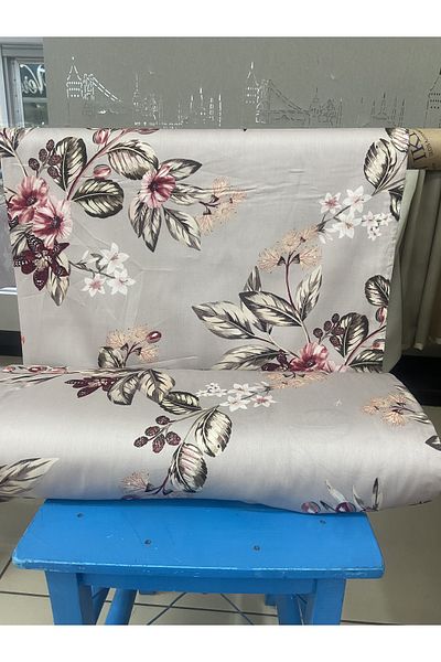 stay home Duvet Cover, Sheet Holder, Pillow Case Cotton Satin Fabric 100cm x width 240cm