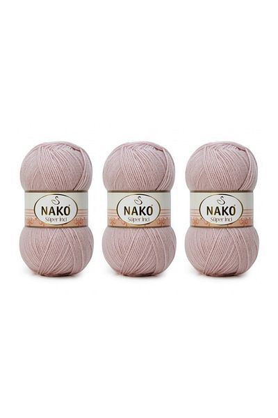 NAKO Νήματα πλεξίματος χειρός Super Pearl 100 Gr 3 ΤΕΜ