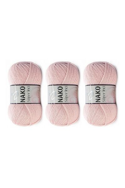 NAKO Νήματα πλεξίματος χειρός Super Pearl 100 Gr 3 ΤΕΜ