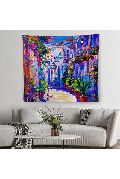 Harita Sepeti Квіткова вулиця Олійний живопис Декоративний полотно Настінне п...