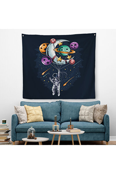Harita Sepeti Astronaut leti sa Mesecom i planetama Zidna obloga-H Tepih i-5097
