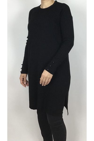 ECE GİYİM Button Detailed Hair Braid Patterned Thin Knitwear Tunik