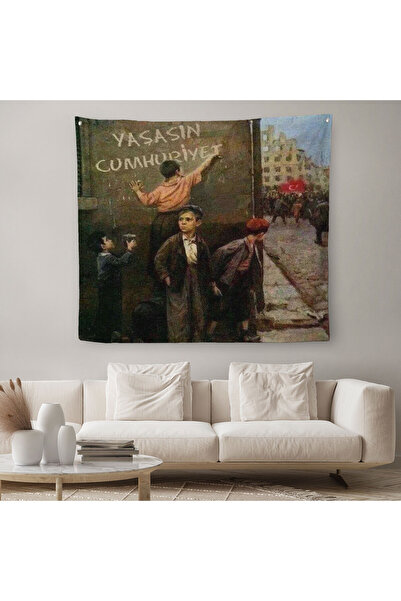 Harita Sepeti Copii cu Viva la Republică care scriu pânză perete pânză-covor-...