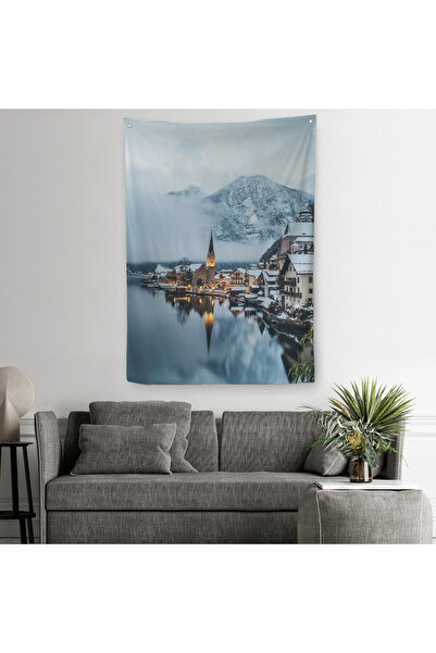 Harita Sepeti Hallstatt austrijski pejzažni zidni obloga - Tepih sı-6028