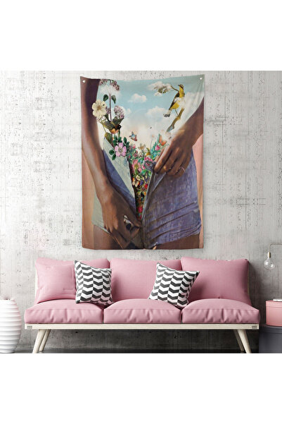 Harita Sepeti Квітковий сад у жінці Декоративне покриття для стін - Килим-6152