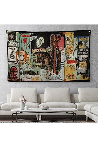 Harita Sepeti Jean Michel    Notary Kanvas Duvar Örtüsü-Halısı-5002