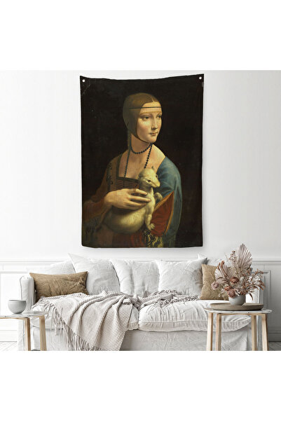 Harita Sepeti Ermine Leonardo da Vinči - Žena sa šiškama, umetničko delo, zid...