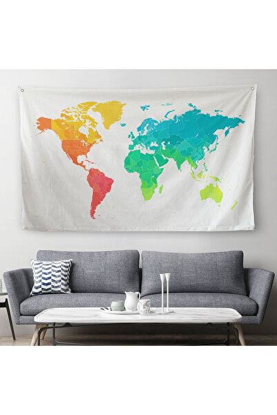 Harita Sepeti Harta lumii Covor decorativ din pânză de perete 1107