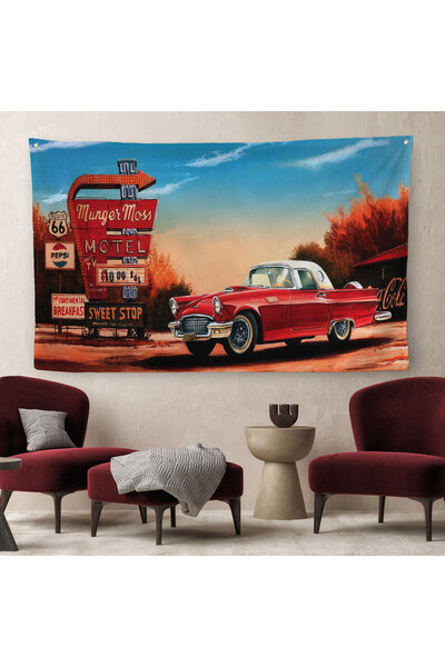 Harita Sepeti Червоний класичний автомобільний килим-покривало-6611