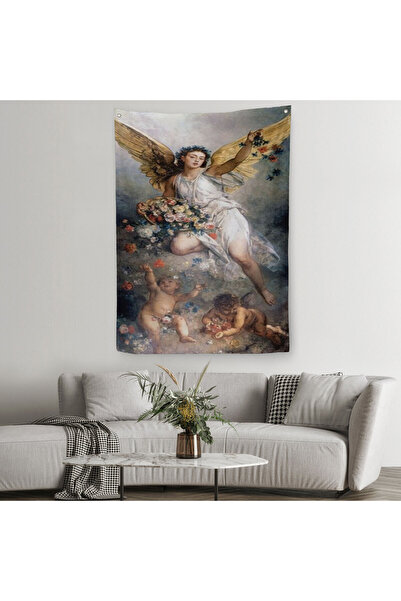 Harita Sepeti Маленькі ангели та їхня мама Настінне покривало-килим-6395