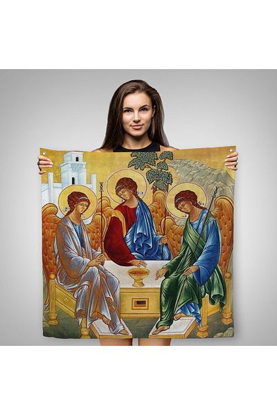Harita Sepeti Гоблен „Света Троица“ от Андрей Рубльов, подарък за християнска църква - 5327