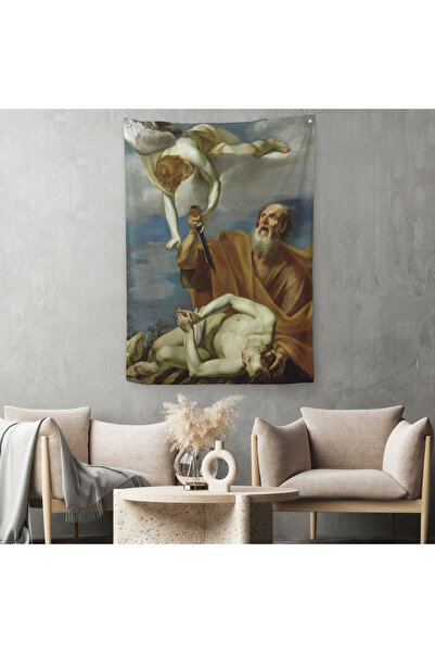 Harita Sepeti Hz İbrahimin İsak/İsmail in Orazio Riminaldi Duvar Örtüsü - Hal...