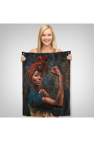Harita Sepeti Сильна чорна жінка, дівчата в стилі хіпі, сильна феміністка, настінне покриття - килим-5273