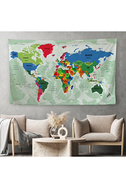 Harita Sepeti Turska obrazovna zemlja i glavni okean detaljni atlas svetske m...
