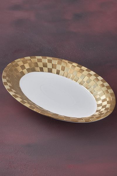 ACAR Carmen Royal Oval Gold Plate - 37 Cm