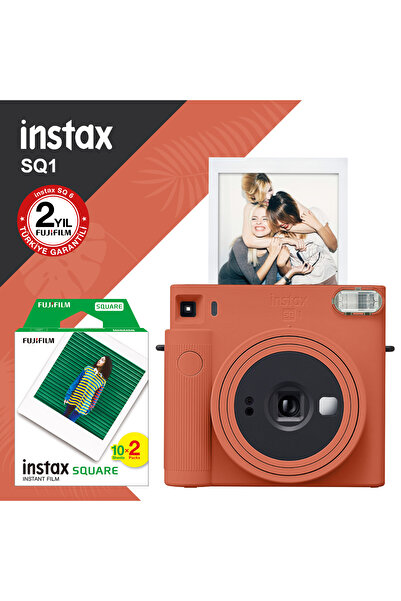 Fujifilm Instax Sq1 Terracotta Turuncu Fotoğraf Makinesi ve 20LI Kare Film