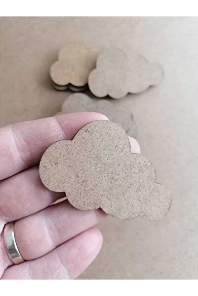 EARTH OF DAPHNE Eod 25 Adet Ahşap 3 Mm Ham Lazer Kesim Mdf Yazısız Bulut Magn...