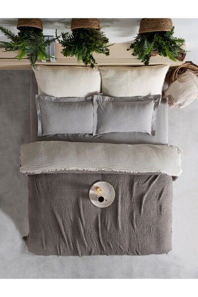 MYLASA HOME Double Face Planets 4 Katlı Müslin Yatak Örtüsü Tek Kişilik 160x220cm