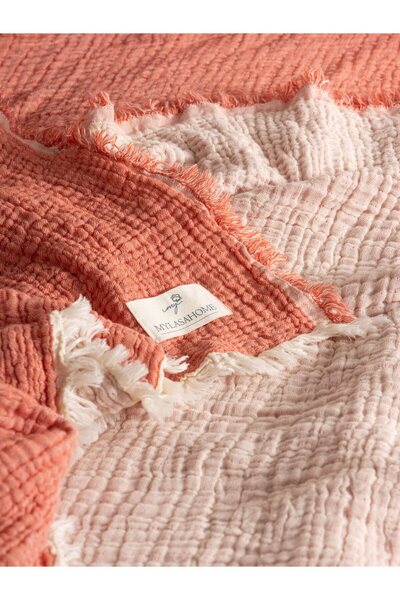 MYLASA HOME Double Face Planets 4 Katlı Müslin Yatak Örtüsü Tek Kişilik 160x220cm